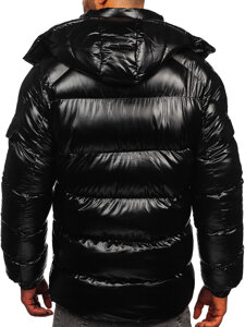 Chaqueta acolchada de invierno para hombre negro Bolf R20017