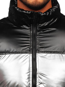 Chaqueta acolchada de invierno para hombre plateado Bolf 1188