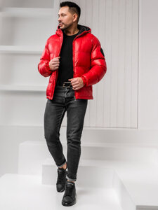 Chaqueta acolchada de invierno para hombre rojo Bolf 5M3198A1