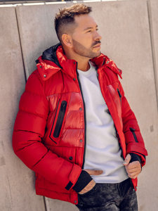 Chaqueta acolchada de invierno para hombre rojo Bolf 99527A