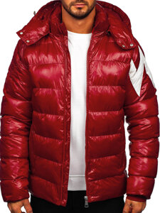 Chaqueta acolchada de invierno para hombre rojo Bolf 9981