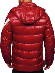 Chaqueta acolchada de invierno para hombre rojo Bolf 9981