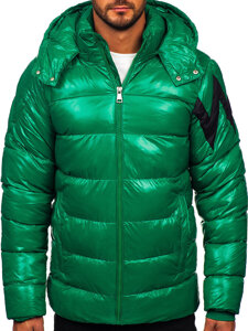 Chaqueta acolchada de invierno para hombre verde Bolf 9981