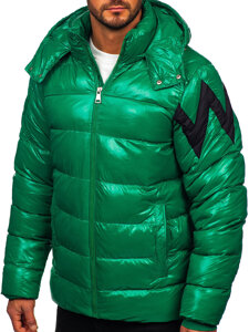 Chaqueta acolchada de invierno para hombre verde Bolf 9981