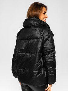 Chaqueta acolchada de invierno para mujer negro Bolf P6609