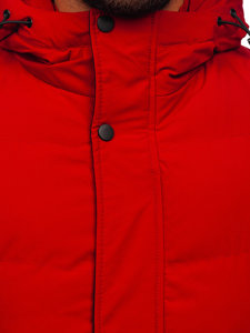 Chaqueta acolchada de invierno parka para hombre rojo Bolf 7330