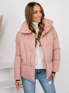 Chaqueta acolchada de invierno sin capucha para mujer rosa Bolf 23062