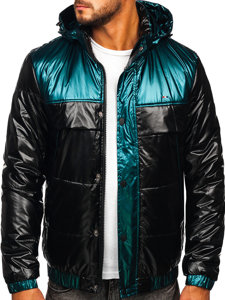 Chaqueta acolchada deportiva de entretiempo para hombre color negro Bolf 2145