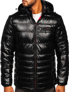 Chaqueta acolchada deportiva de entretiempo para hombre color negro Bolf 2147