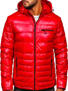 Chaqueta acolchada deportiva de entretiempo para hombre color rojo Bolf 2147