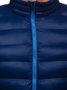 Chaqueta acolchada deportiva de invierno para hombre color azul oscuro Bolf 1111