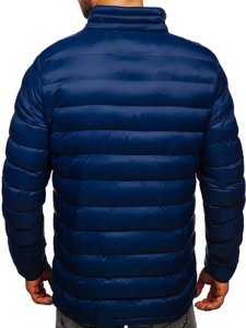 Chaqueta acolchada deportiva de invierno para hombre color azul oscuro Bolf 1111