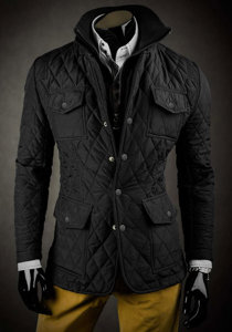 Chaqueta acolchada, elegante para hombre negro Bolf 802A