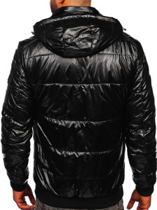 Chaqueta  alcholada de entretiempo deportiva para hombre negro Bolf 2143