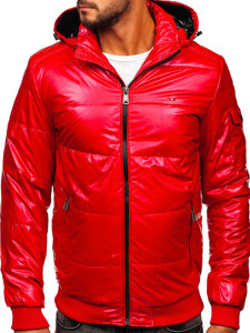 Chaqueta  alcholada de entretiempo deportiva para hombre rojo Bolf 2143