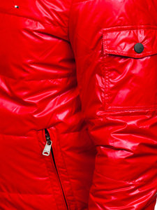 Chaqueta  alcholada de entretiempo deportiva para hombre rojo Bolf 2143