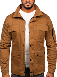 Chaqueta algodón de entretiempo para hombre camel Bolf 10290