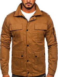 Chaqueta algodón de entretiempo para hombre camel Bolf 10290