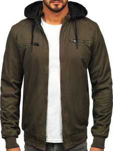 Chaqueta algodón de entretiempo para hombre caqui Bolf 84M3010