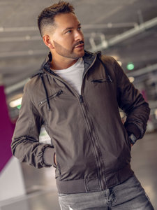 Chaqueta algodón de entretiempo para hombre caqui Bolf 84M3010A