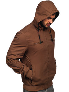 Chaqueta algodón de entretiempo para hombre marrón Bolf 84M3010