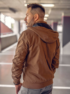 Chaqueta algodón de entretiempo para hombre marrón Bolf 84M3010A