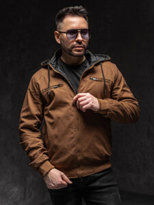 Chaqueta algodón de entretiempo para hombre marrón Bolf 84M3010A1