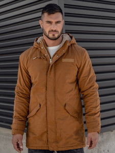 Chaqueta algodón de invierno parka para hombre camel Bolf EX838A