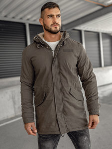 Chaqueta algodón de invierno parka para hombre caqui Bolf EX838A