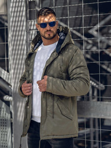 Chaqueta algodón parka de invierno para hombre verde Bolf 1793A