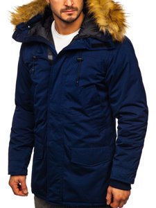 Chaqueta azul oscuro parka alaska de invierno para hombre Bolf HZ8109