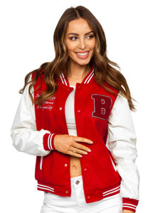 Chaqueta béisbol de entretiempo bomber para mujer rojo Bolf 16M9067