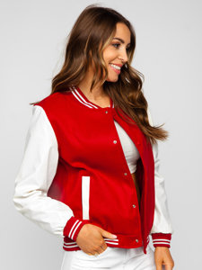 Chaqueta béisbol de entretiempo bomber para mujer rojo Bolf 16M9069