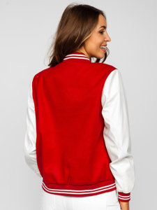 Chaqueta béisbol de entretiempo bomber para mujer rojo Bolf 16M9069