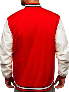 Chaqueta béisbol de entretiempo bomber para mujer rojo Bolf 84M3021