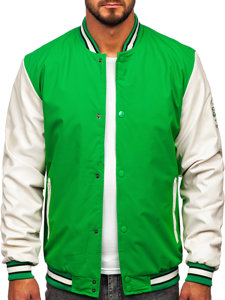 Chaqueta béisbol de entretiempo bomber para mujer verde Bolf 84M3021