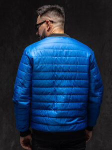 Chaqueta bomber acolchada de entretiempo para hombre azul Bolf MY-02A1