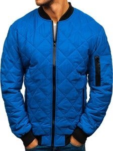 Chaqueta bomber de entretiempo para hombre azul Bolf AK76