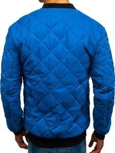 Chaqueta bomber de entretiempo para hombre azul Bolf AK76