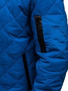 Chaqueta bomber de entretiempo para hombre azul Bolf AK76