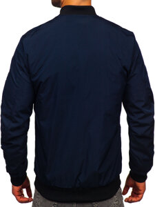 Chaqueta bomber de entretiempo para hombre azul oscuro Bolf 84M3036