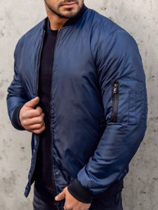 Chaqueta bomber de entretiempo para hombre azul oscuro Bolf AK95A