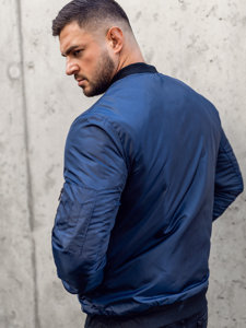 Chaqueta bomber de entretiempo para hombre azul oscuro Bolf AK95A