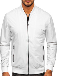 Chaqueta bomber de entretiempo para hombre blanco Bolf 7116