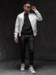 Chaqueta bomber de entretiempo para hombre blanco Bolf 7116A1