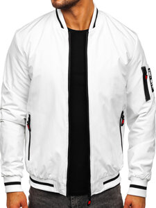 Chaqueta bomber de entretiempo para hombre blanco Bolf 84M3034