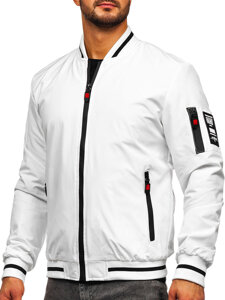 Chaqueta bomber de entretiempo para hombre blanco Bolf 84M3034