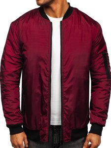 Chaqueta bomber de entretiempo para hombre color burdeos Bolf AK95