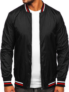 Chaqueta bomber de entretiempo para hombre negro 8M96