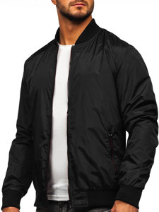 Chaqueta bomber de entretiempo para hombre negro Bolf 7116